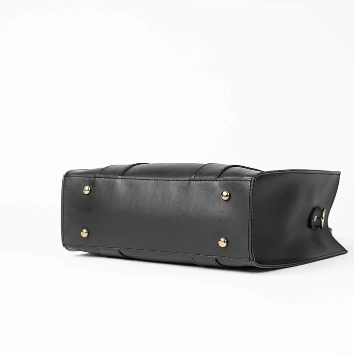 Elegant Boxy Black Tote Bag