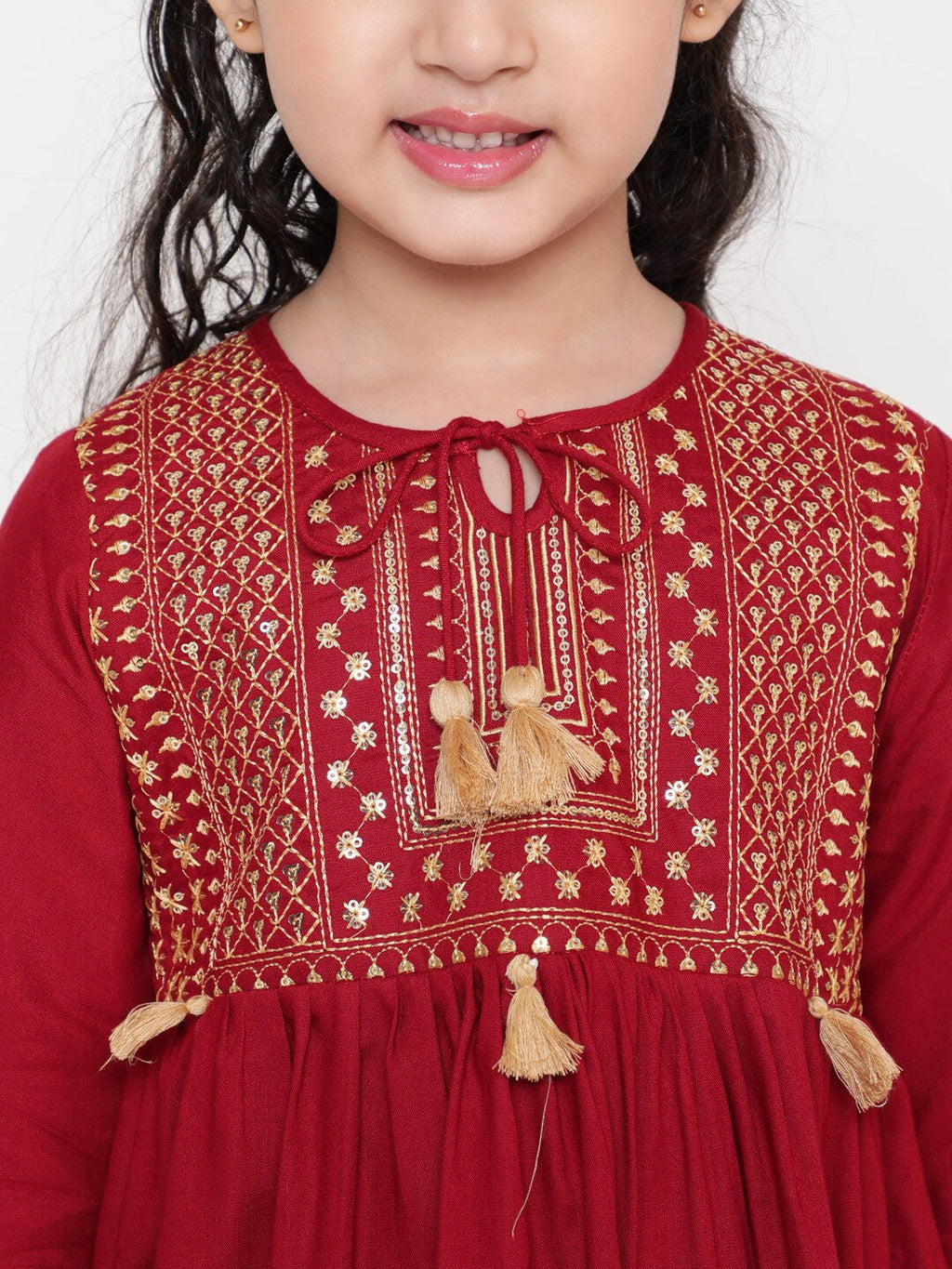 Kids Embroided Peplum  - D035