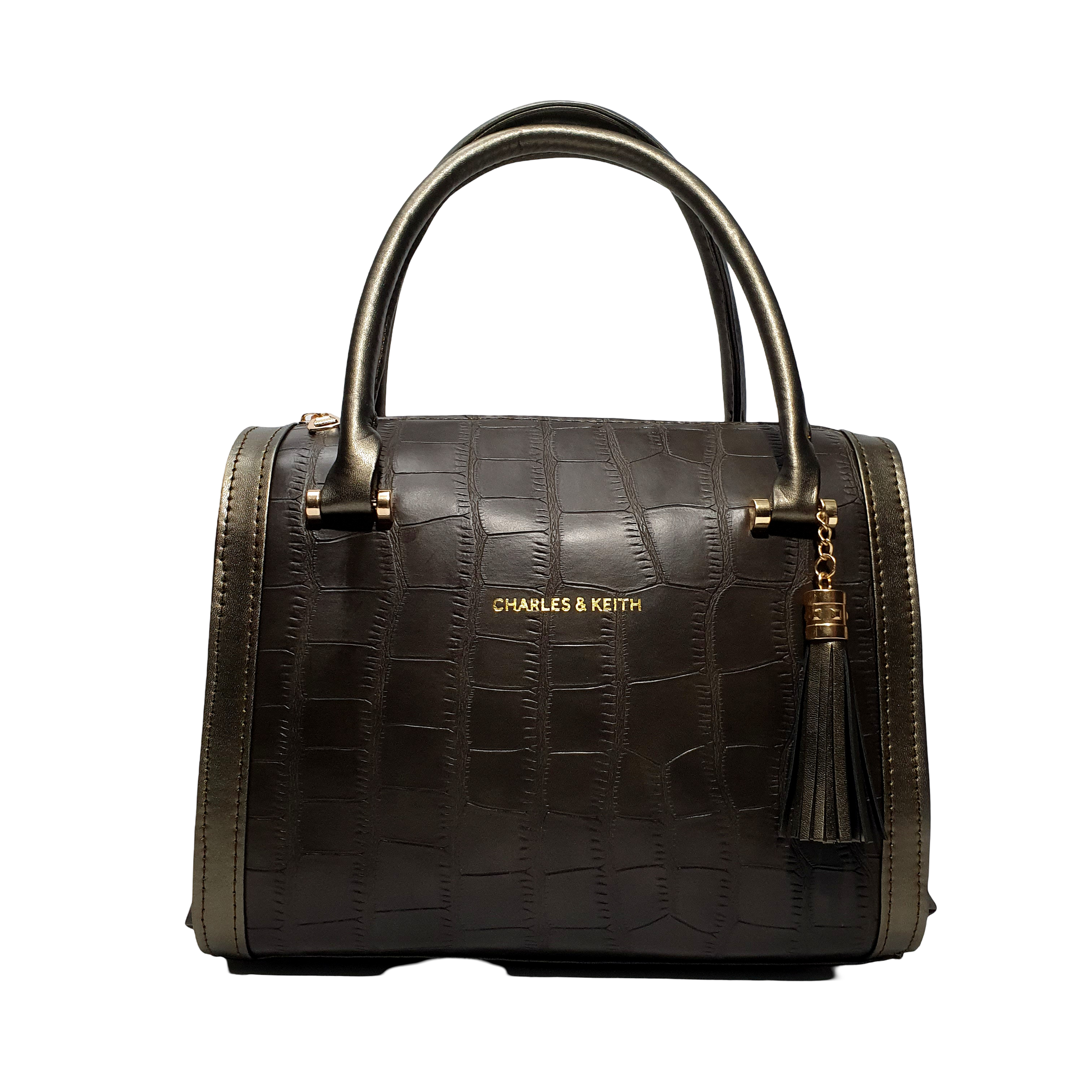 Luxurious Croc-Embossed Barrel Bags