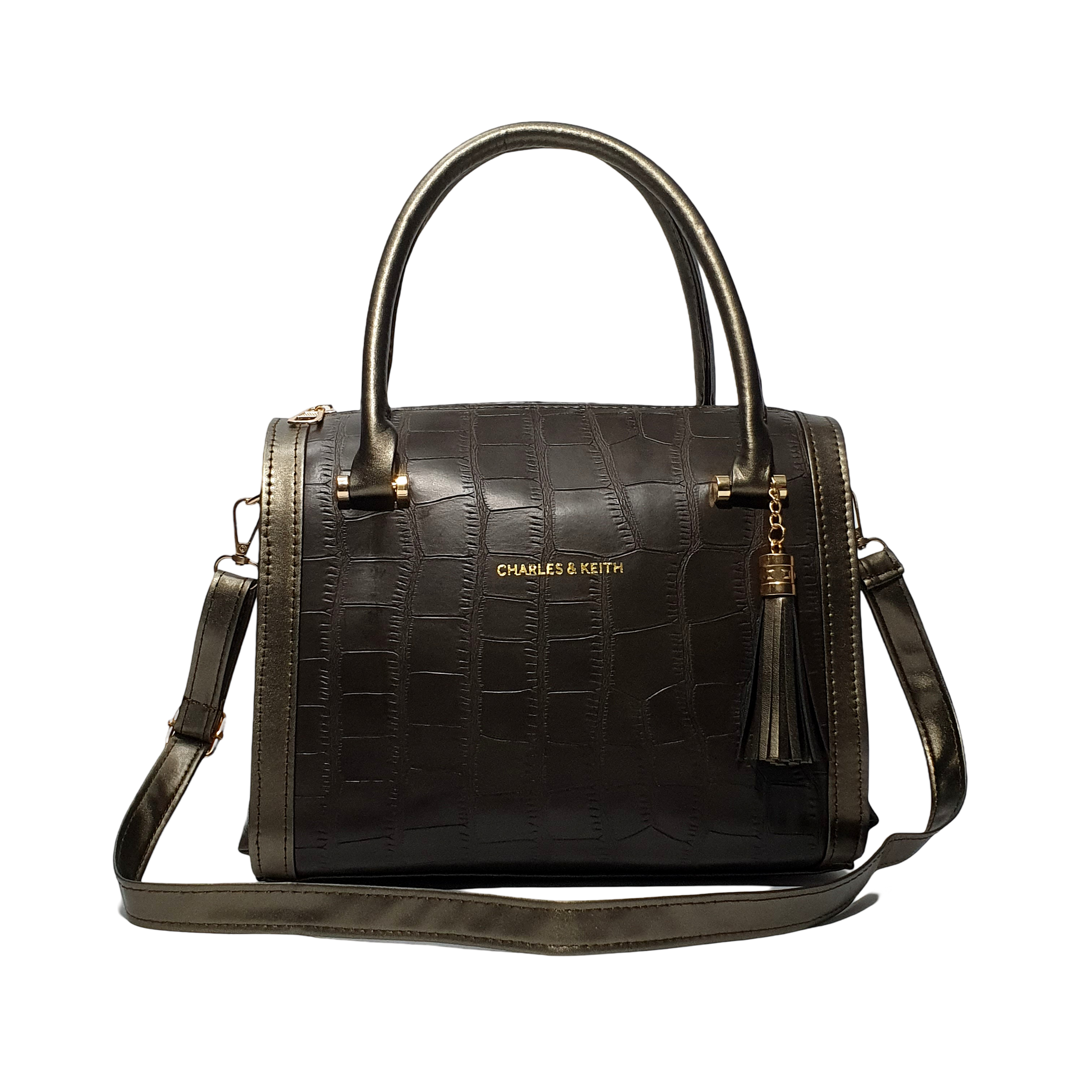 Luxurious Croc-Embossed Barrel Bags