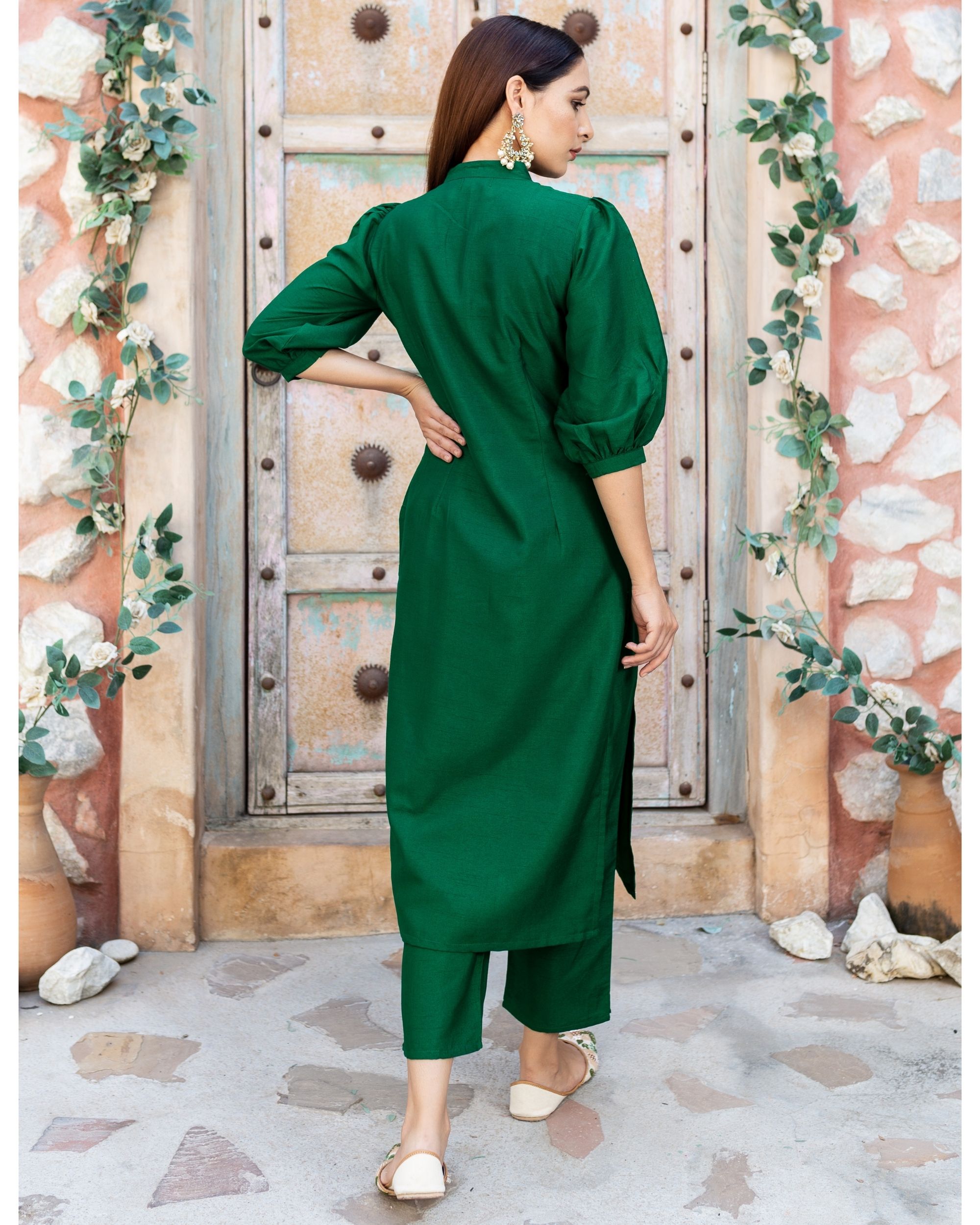 Green Katan Silk Set