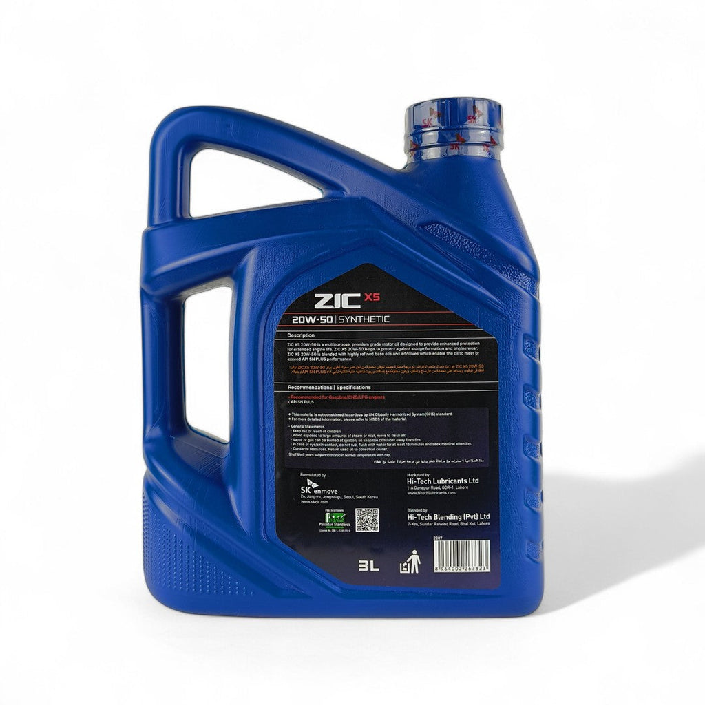 ZIC 20W-50 (20w50) X5 Engine Oil - 3L, 4L