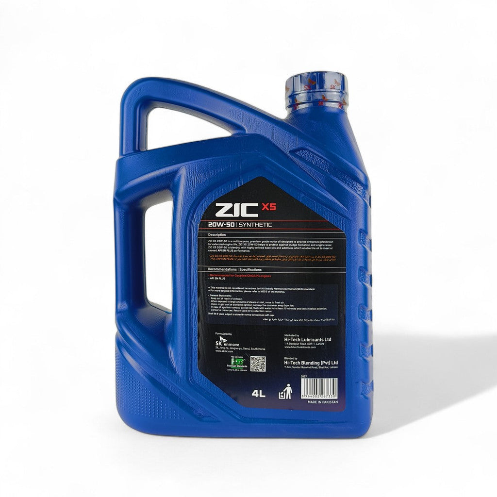 ZIC 20W-50 (20w50) X5 Engine Oil - 3L, 4L